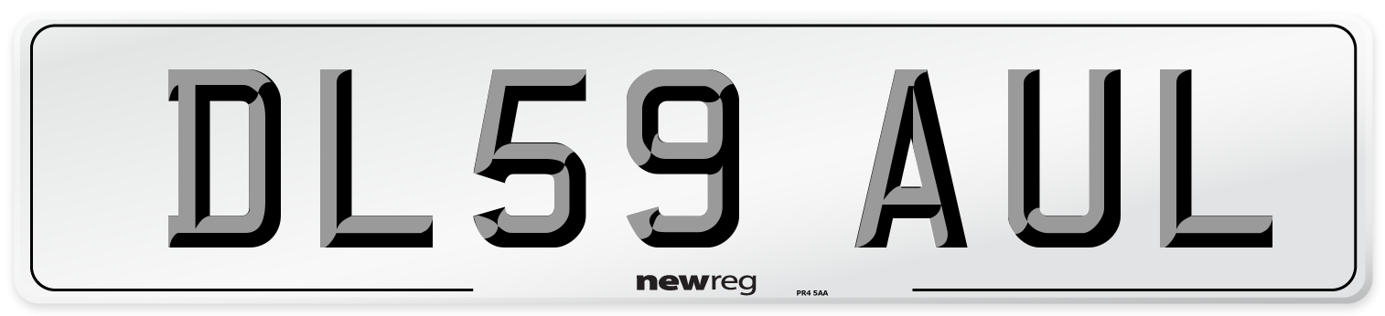 DL59 AUL Number Plate from New Reg
